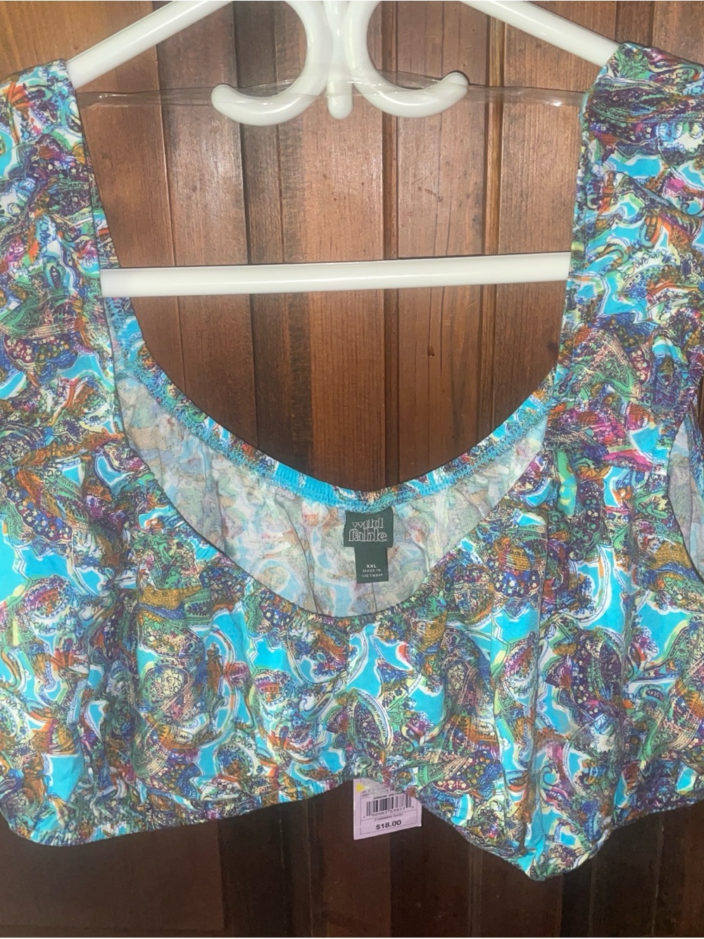 wild fable Paisley Scoop Neck crop top and Honey & Lace high top wide leg